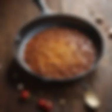 Coating technique applied on a non-stick skillet