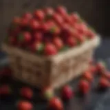 Fresh strawberries in a basket