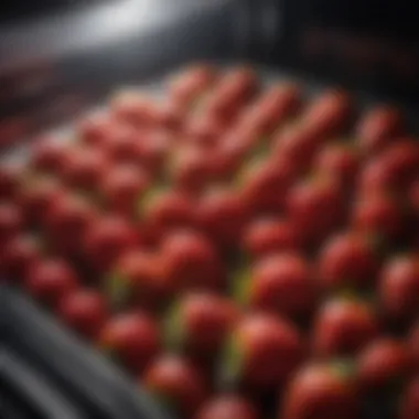 Storing strawberries in a refrigerator