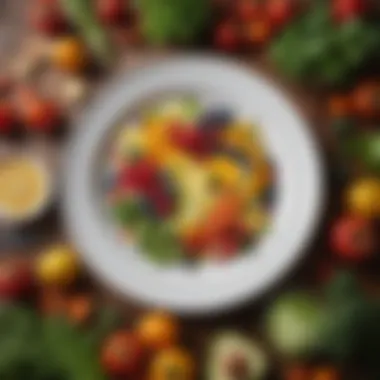 Nourishing Choices for Recovery A colorful plate filled with fruits and vegetables