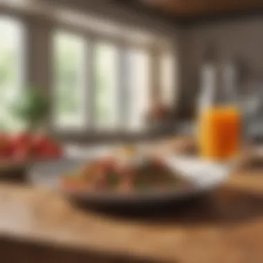 Peaceful ambiance promoting mindfulness during meals
