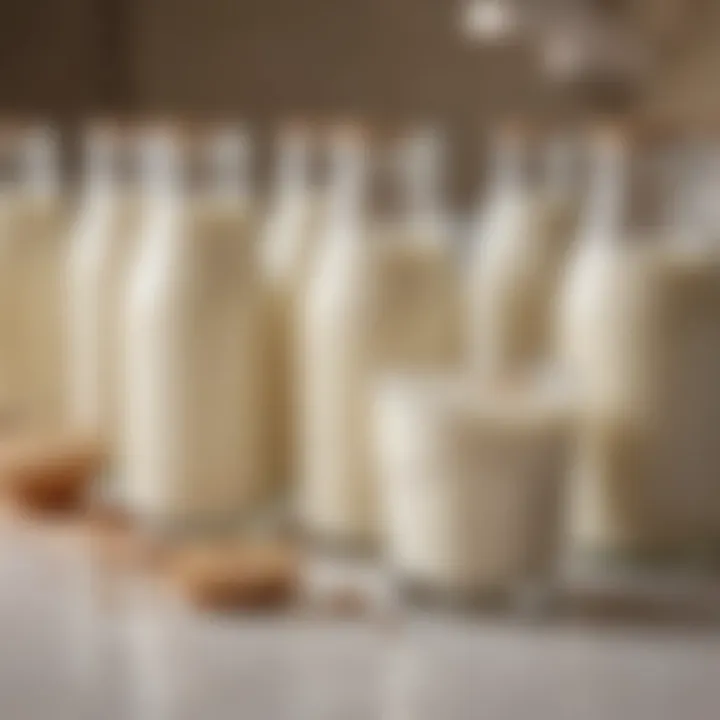 An illustration depicting market trends in the vegan milk industry