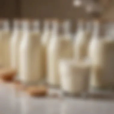 Trends in the Vegan Milk Market An illustration depicting market trends in the vegan milk industry