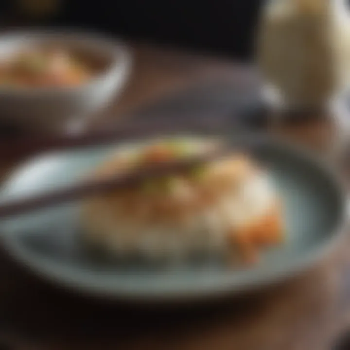 Modern dining experience featuring glass chopsticks