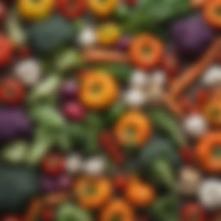 Colorful array of fresh vegetables representing paleo diet principles