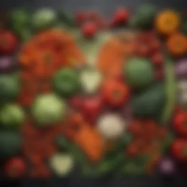 Heart-Healthy Vegetable Selection A colorful array of fresh vegetables showcasing heart-healthy choices