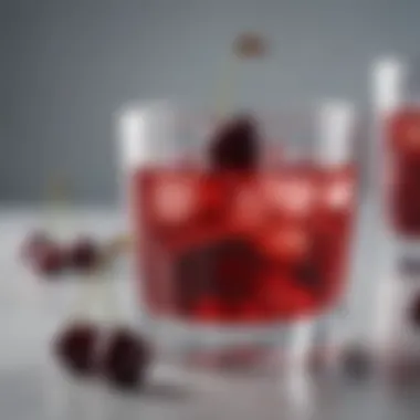 Classic Cherry-Infused Drink Close-up of a classic cherry-infused drink