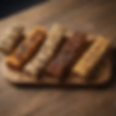 Diverse Selection of Aldi Elevation Bars A variety of Aldi Elevation Bars displayed on a wooden table
