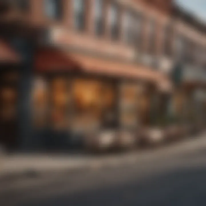 A bustling Brooklyn street lined with various restaurants and cafes.