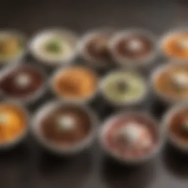 Diverse Bowls from Chipotle's Menu An elegant display of Chipotle's signature bowls, showcasing diverse toppings