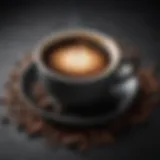 A rich cup of black coffee showcasing its deep color and aroma