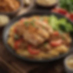Delicious ground chicken dish with vibrant vegetables