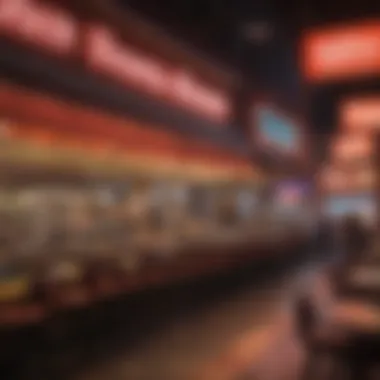 Vibrant Restaurant Scene A bustling Las Vegas Strip restaurant scene
