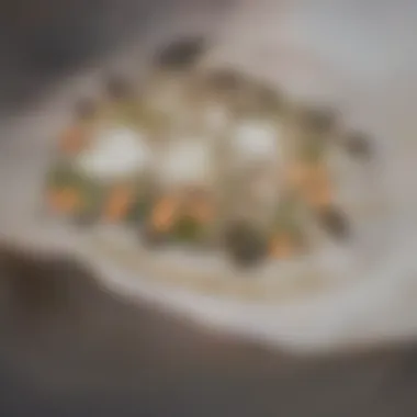 Asian Elegance An elegant Asian-inspired dish featuring fresh ingredients and intricate presentation