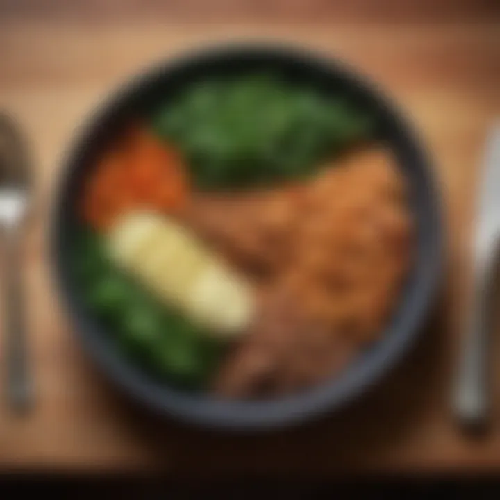 A well-balanced meal plate including legumes, greens, and a sprinkle of seeds for added nutrition.