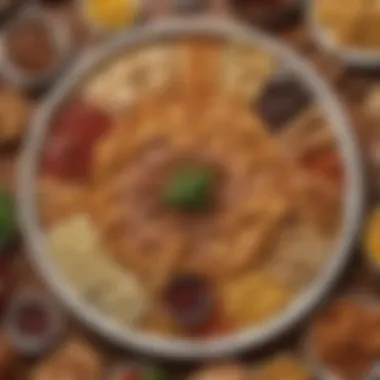 Assorted Savory Snacks Platter A vibrant platter of assorted savory snacks arranged artistically.