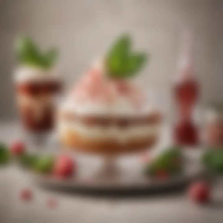 An assortment of desserts enhanced by Fontana peppermint syrup, showcasing its versatility