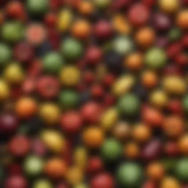 Fruits and Vegetables for Satiety A diverse selection of fruits and vegetables, showcasing their role in promoting satiety.