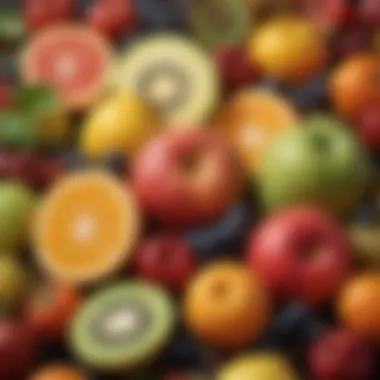 Fresh Fruits for Digestive Health A vibrant assortment of fresh fruits known for their digestive benefits