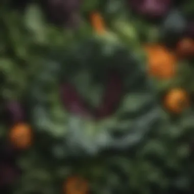 Leafy Greens for Improved Digestion A colorful display of leafy greens and vegetables aiding bowel health