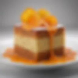 A beautifully decorated Grand Marnier cake with orange zest