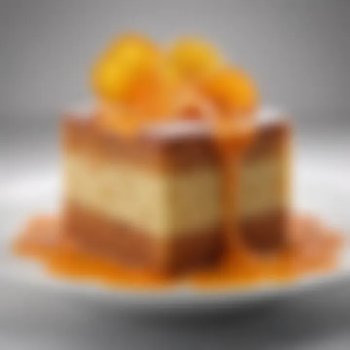 A beautifully decorated Grand Marnier cake with orange zest