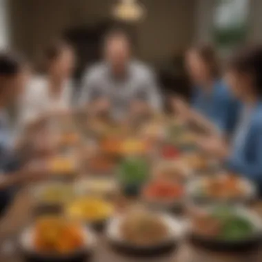 A group enjoying a delicious, healthy meal together