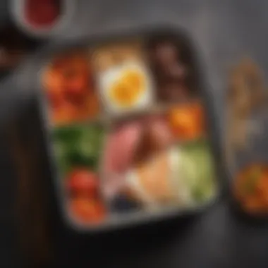 Balanced Bento Box for Lunchtime A neatly arranged bento box showcasing healthy meal components