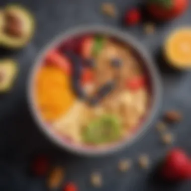 Creative Smoothie Bowls for a Light Meal A selection of colorful smoothie bowls garnished with fruits and nuts