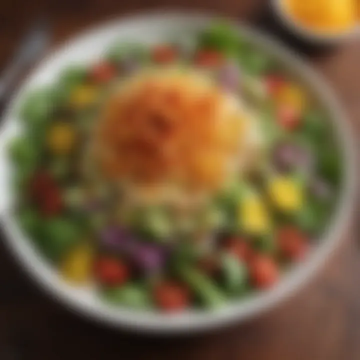 A beautifully plated salad showcasing cultural elements