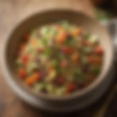 Quinoa Salad: A Wholesome and Flavorful Option A colorful bowl of quinoa salad featuring a variety of vegetables and a zesty dressing