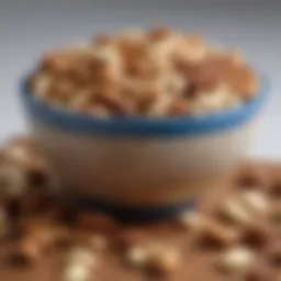 A vibrant assortment of nuts and seeds in a decorative bowl