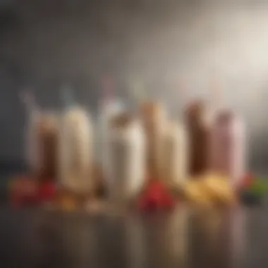 Diverse Flavor Profiles in High Protein Shakes Different flavors of high protein shakes
