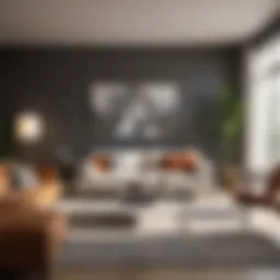 Elegant living room showcasing modern home furnishings