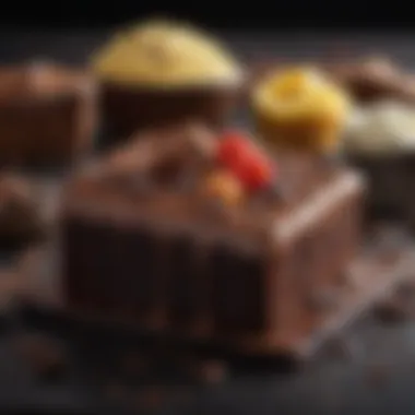 An array of premium ingredients used in crafting the Chocolate Ganas Cake