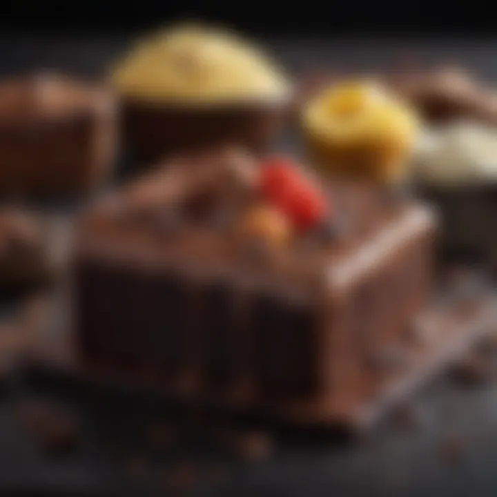 An array of premium ingredients used in crafting the Chocolate Ganas Cake