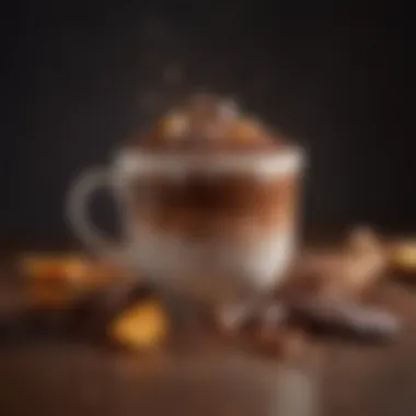 Elevating Flavors with Exquisite Ingredients A close-up of chocolate shavings and spices