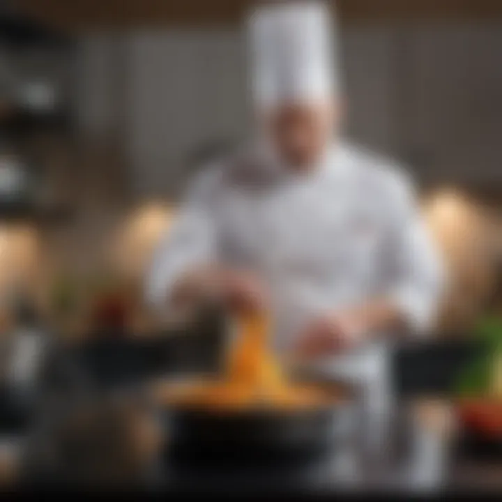 A variety of culinary applications using the JB Chef Culinary Torch in an elegant kitchen setup