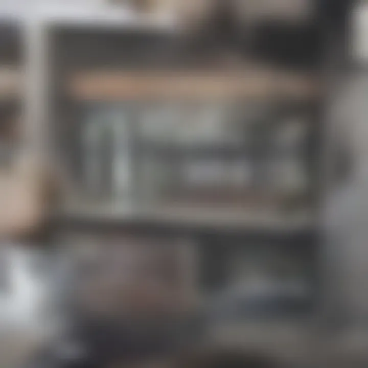 A collector's cabinet displaying an array of KitchenAid appliances in various discontinued colors.