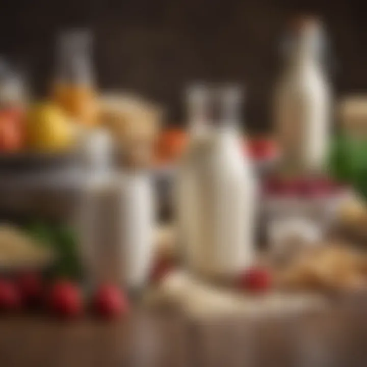 Nutritional information of various dairy substitutes