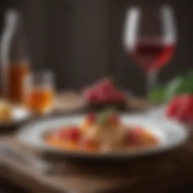 A beautifully plated dish paired with no sugar wine
