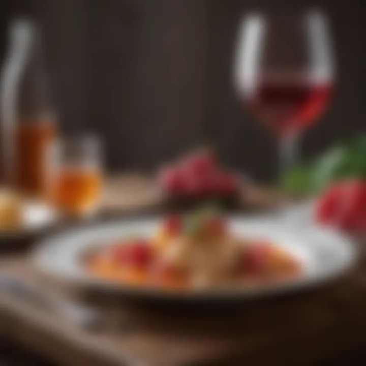 A beautifully plated dish paired with no sugar wine