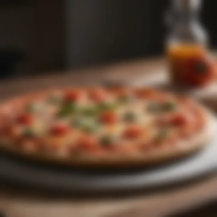 Ceramic pizza stone highlighting its aesthetic appeal and functionality