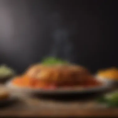 Artistry in Air Frying: A Culinary Showcase A beautifully plated air-fried dish showcasing vibrant colors and textures