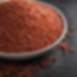 Organic red rice grains showcasing their unique color