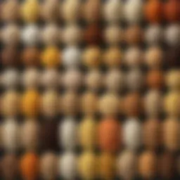 Varieties of rice showcasing their grains