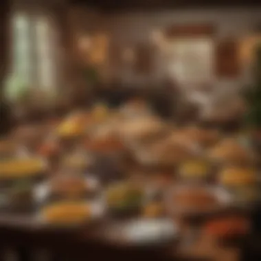 A festive table set for a meal featuring a variety of Jose Latin dishes, showcasing its cultural significance.