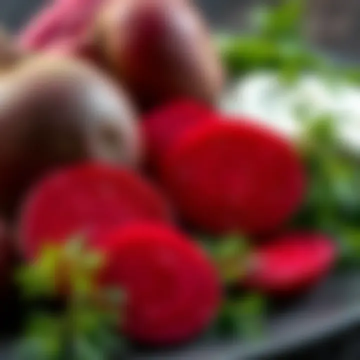 A close-up of iconic Russian ingredients like beets, dill, and sour cream, representing the essence of Russian cooking.