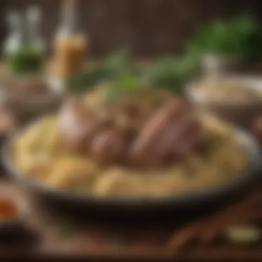 Enhancing Flavor with Herbs and Spices Herbs and spices arranged for enhancing sausage gravy flavor