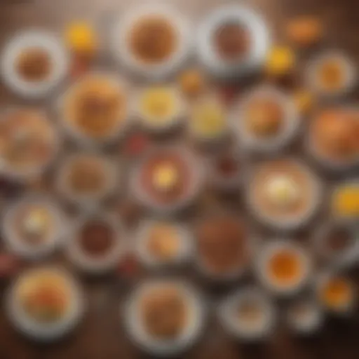 A vibrant spread of international breakfast dishes showcasing cultural diversity.